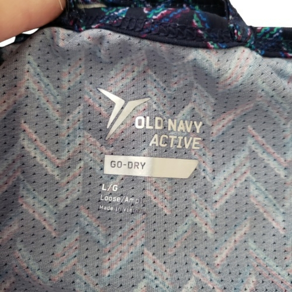 DONATED 10/9 Navy Active Go-Dry Tank Sz Large Exercise Yoga Running - Picture 4 of 4